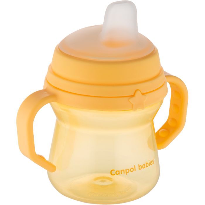 Поильник-непроливайка Canpol babies с силиконовым носиком FirstCup 150 мл Желтая (56/614_yel) изображение 2