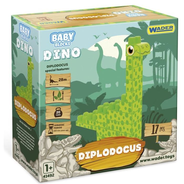 Конструктор Wader Baby Blocks Діно - диплодок (41493)
