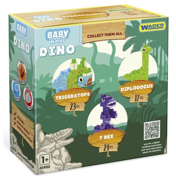 Конструктор Wader Baby Blocks Діно - диплодок (41493) зображення 3