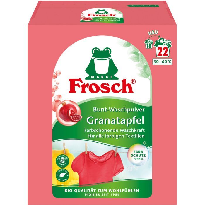 Стиральный порошок Frosch Color Гранат 1.45 кг (4001499960284/4001499969515)