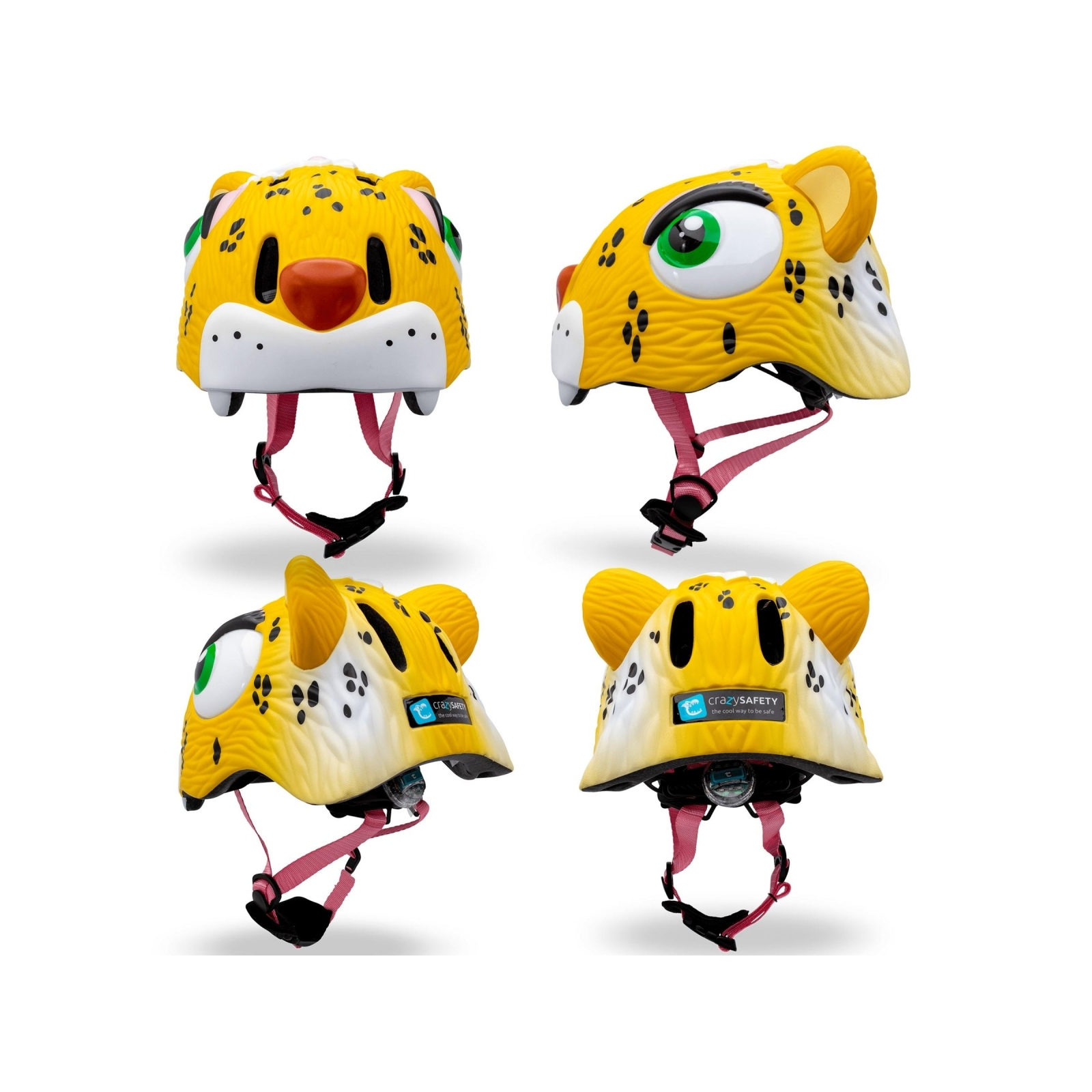 Шлем Velotrade Crazy Safety "Жовтий Леопард" (HEAD-062) изображение 2