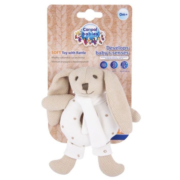 Погремушка Canpol мягкая Кролик бежевый (80/201_bei) изображение 5