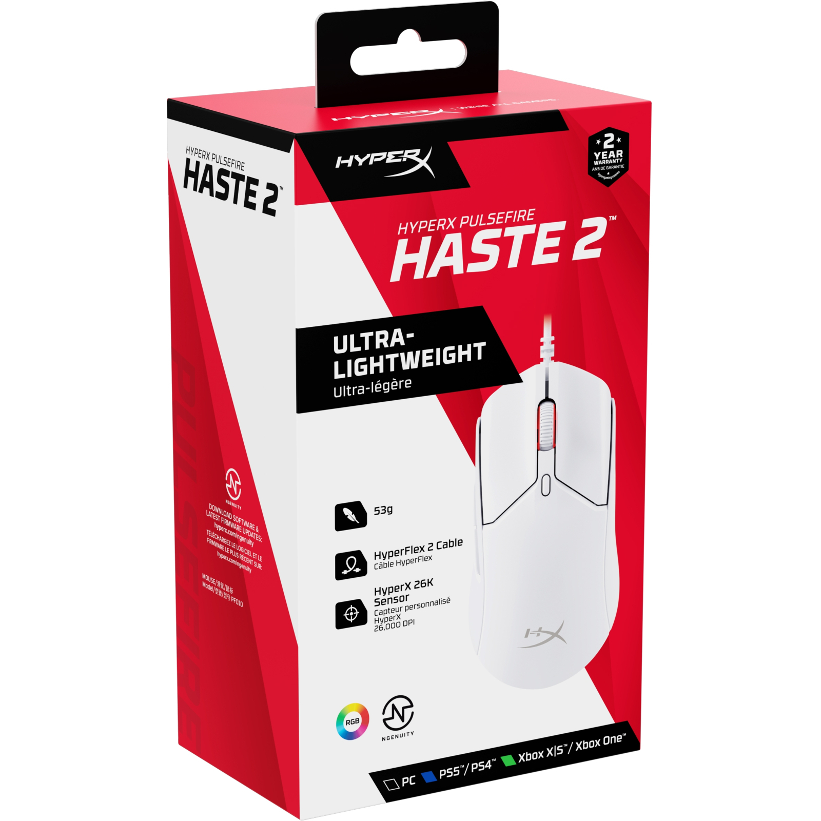 Мышка HyperX Pulsefire Haste 2 USB White (6N0A8AA) изображение 9