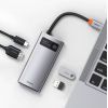 Концентратор Baseus Metal Gleam Series 4-in-1 Multifunctional Gray (CAHUB-CY0G) изображение 3