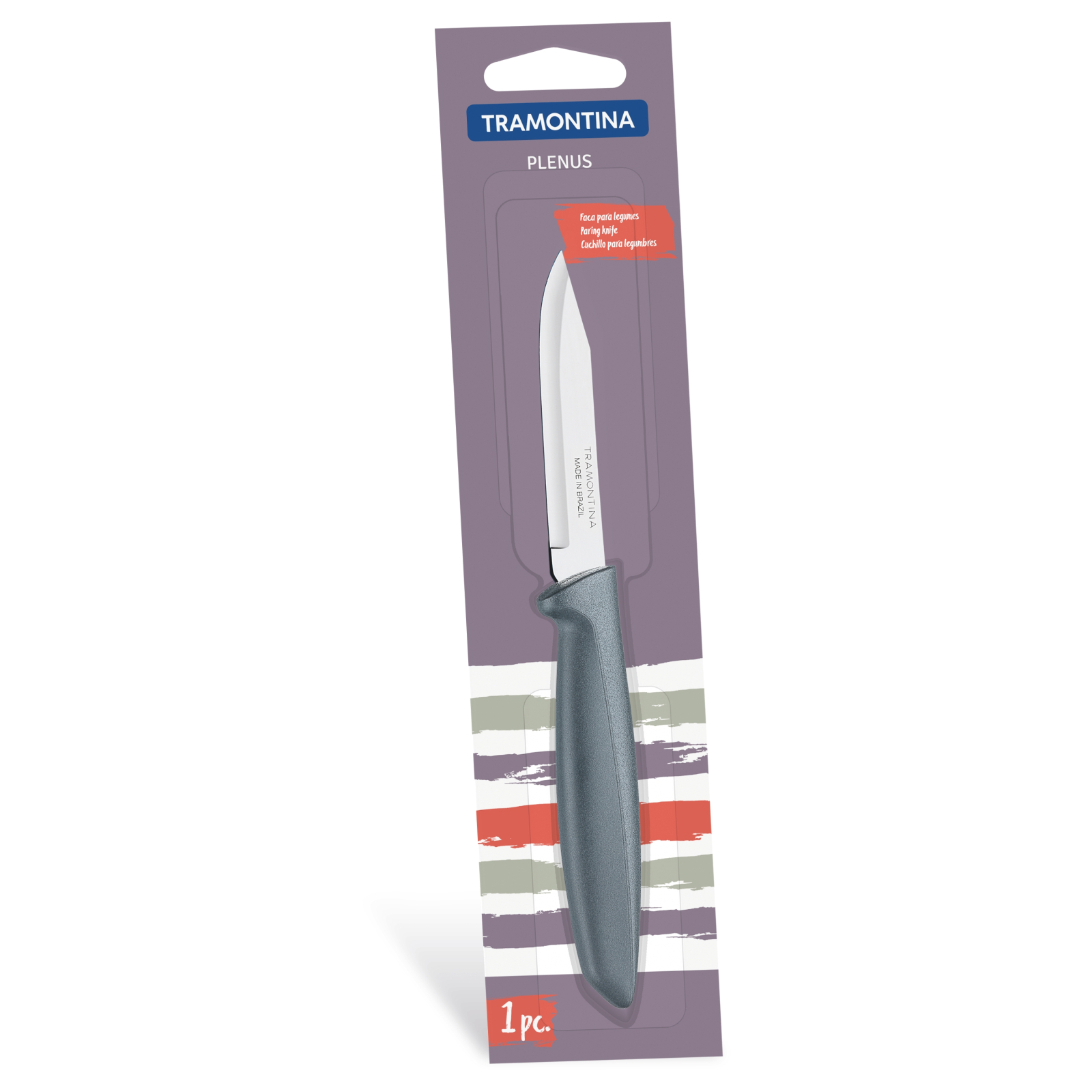 Кухонний ніж Tramontina Plenus Grey Vegetable 76 мм (23420/163)