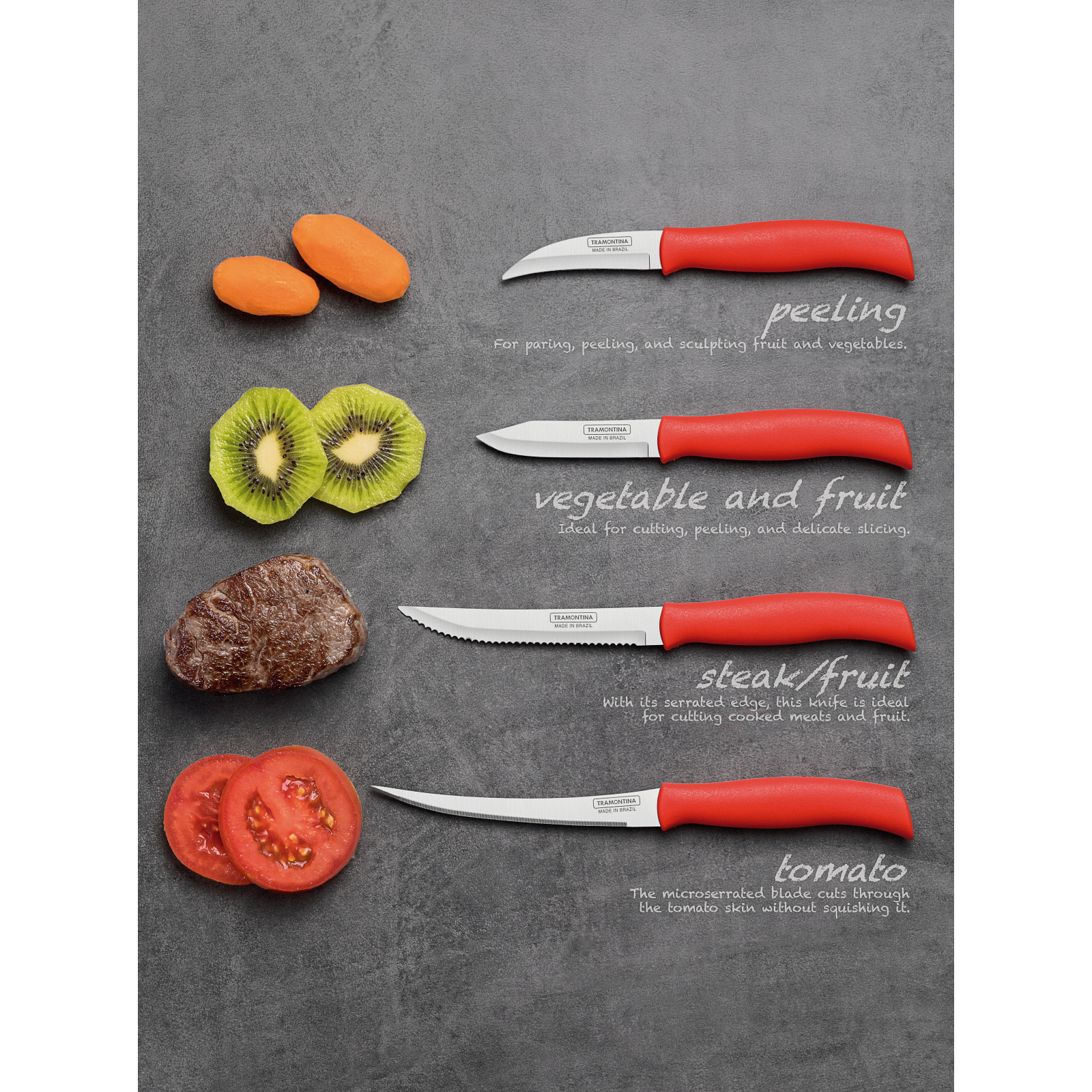 Кухонный нож Tramontina Soft Plus Red Bread 178 мм (23662/177) изображение 6