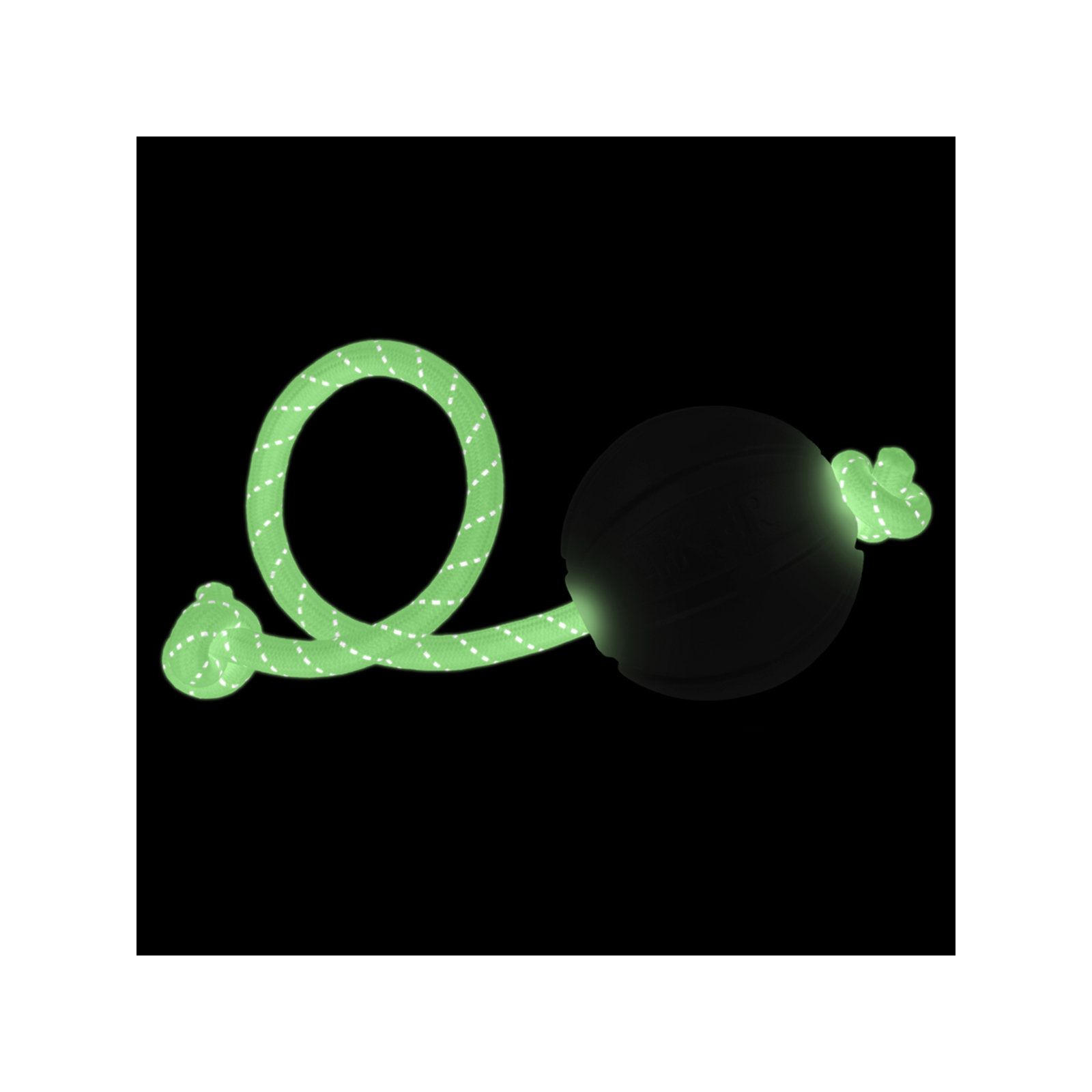Игрушка для собак Liker Lumi Мячик со светонакопительным шнурком 5 см (6282) изображение 3