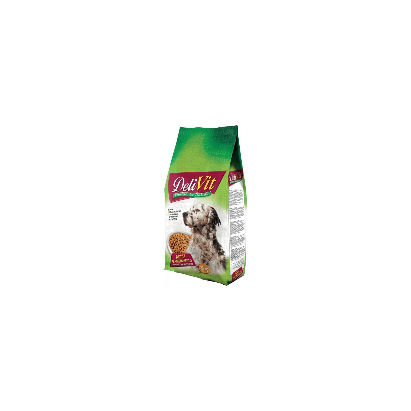 Сухий корм для собак DeliVit Adult Mantenimento з м'ясом, злаками та вітамінами 20 кг (8059796478236)