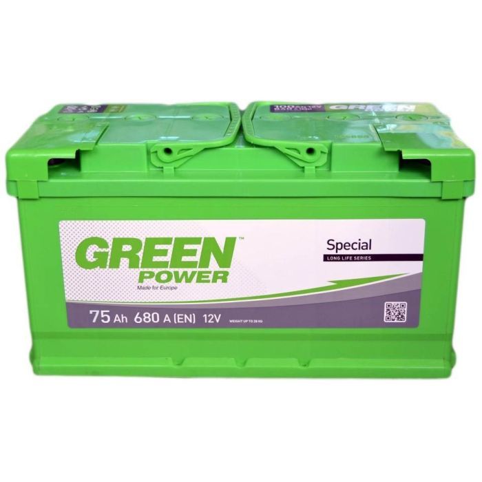 Аккумулятор автомобильный GREEN POWER Standart 75Ah (+/-) (680EN) (22426)