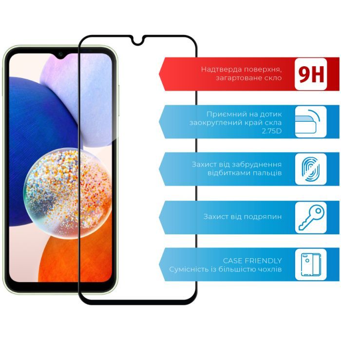 Стекло защитное ACCLAB Full Glue Samsung A14 (1283126559747) изображение 3