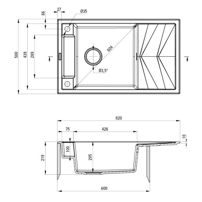 Мийка кухонна Deante Magnetic (ZRM T113) зображення 4