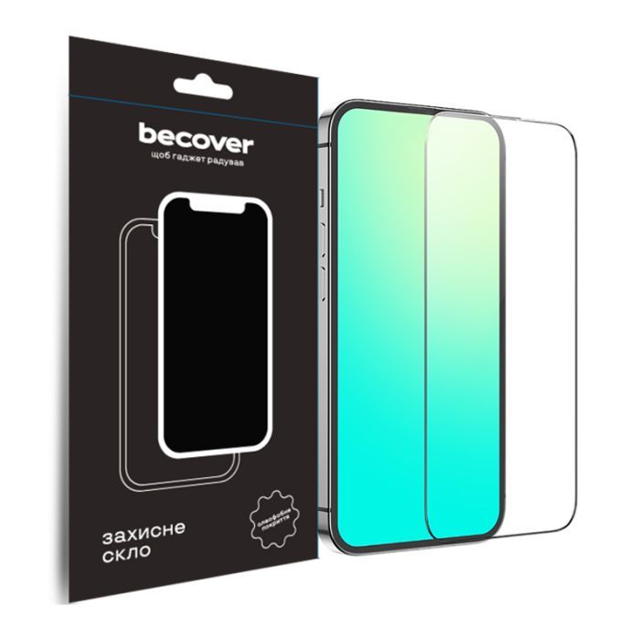 Стекло защитное BeCover Apple iPhone 15 Black (709719)
