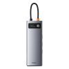 Концентратор Baseus USB3.1 Type-C to USB C(PD)100W/HDMI 4K 30Hz/VGA/USB3.2/RJ45/SD+TF,9in1 Grey (CAHUB-CU0G) изображение 3
