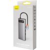 Концентратор Baseus USB3.1 Type-C to USB C(PD)100W/HDMI 4K 30Hz/VGA/USB3.2/RJ45/SD+TF,9in1 Grey (CAHUB-CU0G) изображение 8