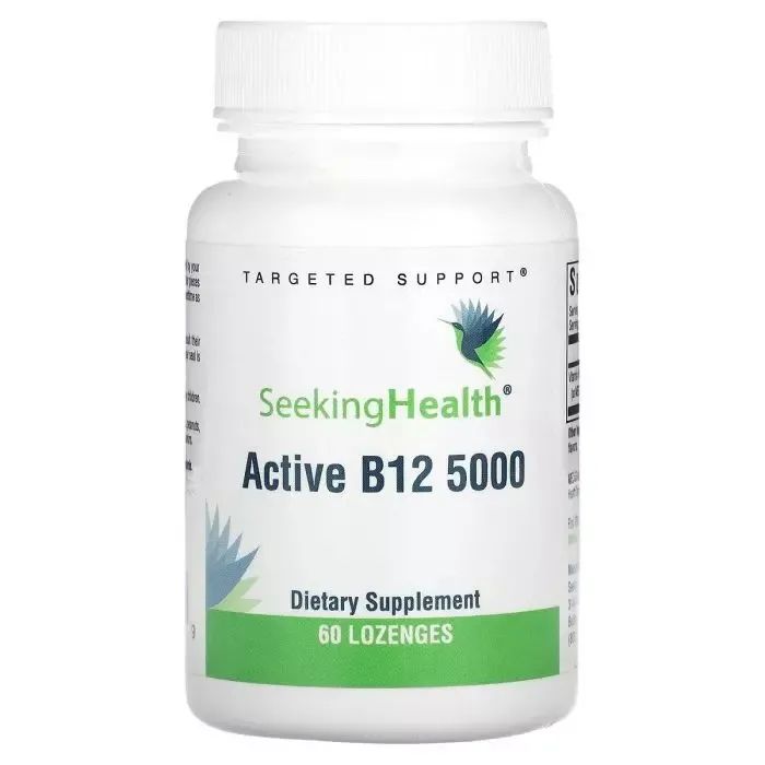 Вітамінно-мінеральний комплекс Seeking Health Вітамін B12, 5000 мкг, Active B12 5000, 60 жувальних таблеток (SKH-52004)