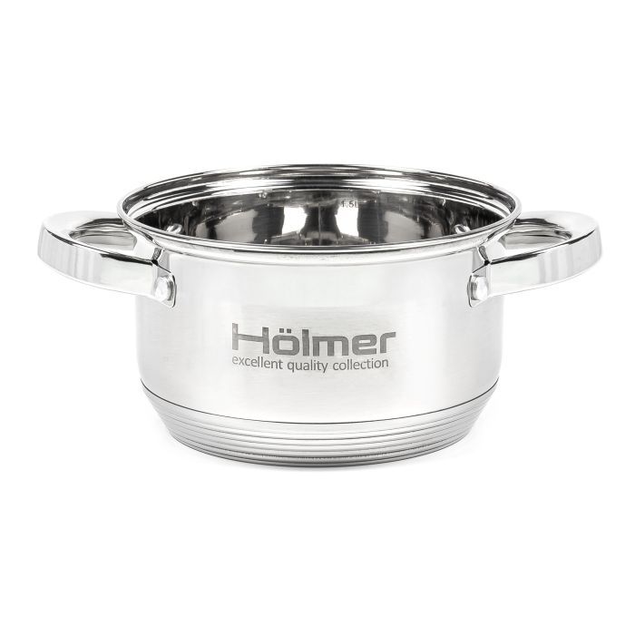 Набор посуды Hölmer з кришками 1,5л/2л/2,7л/5л (CS-1851-SS) изображение 4
