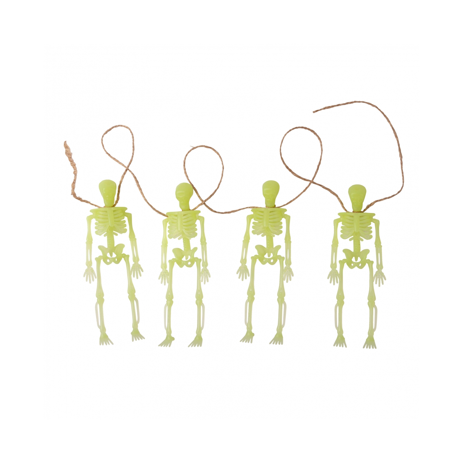 Гирлянда бумажная YES! Fun Хэллоуин "Скелет", 4 шт, 1.4м, светящиеся в темноте (974355)