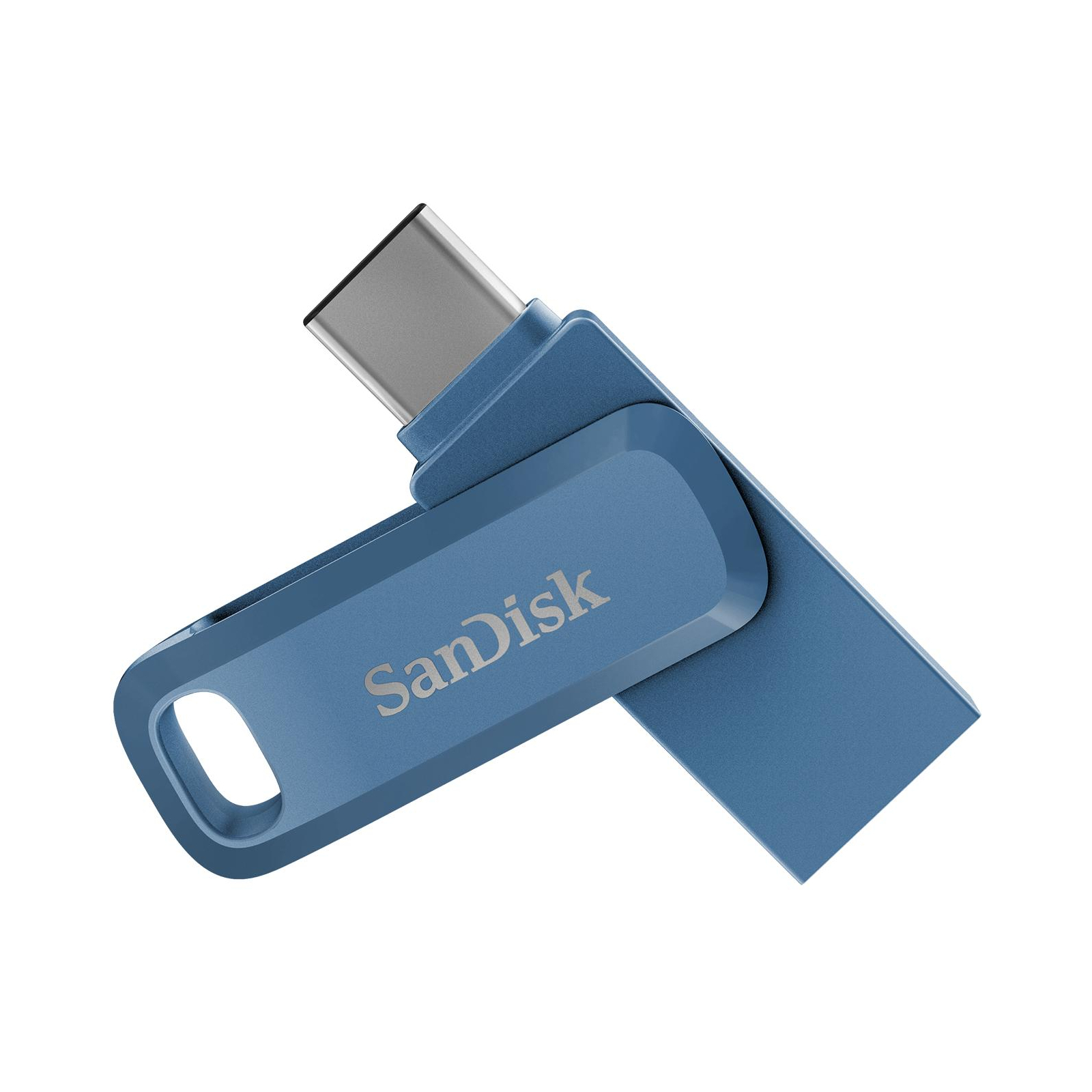 USB флеш накопичувач SanDisk 64GB Dual Drive Go Navy Blue USB 3.1 + Type-C (SDDDC3-064G-G46NB) зображення 2