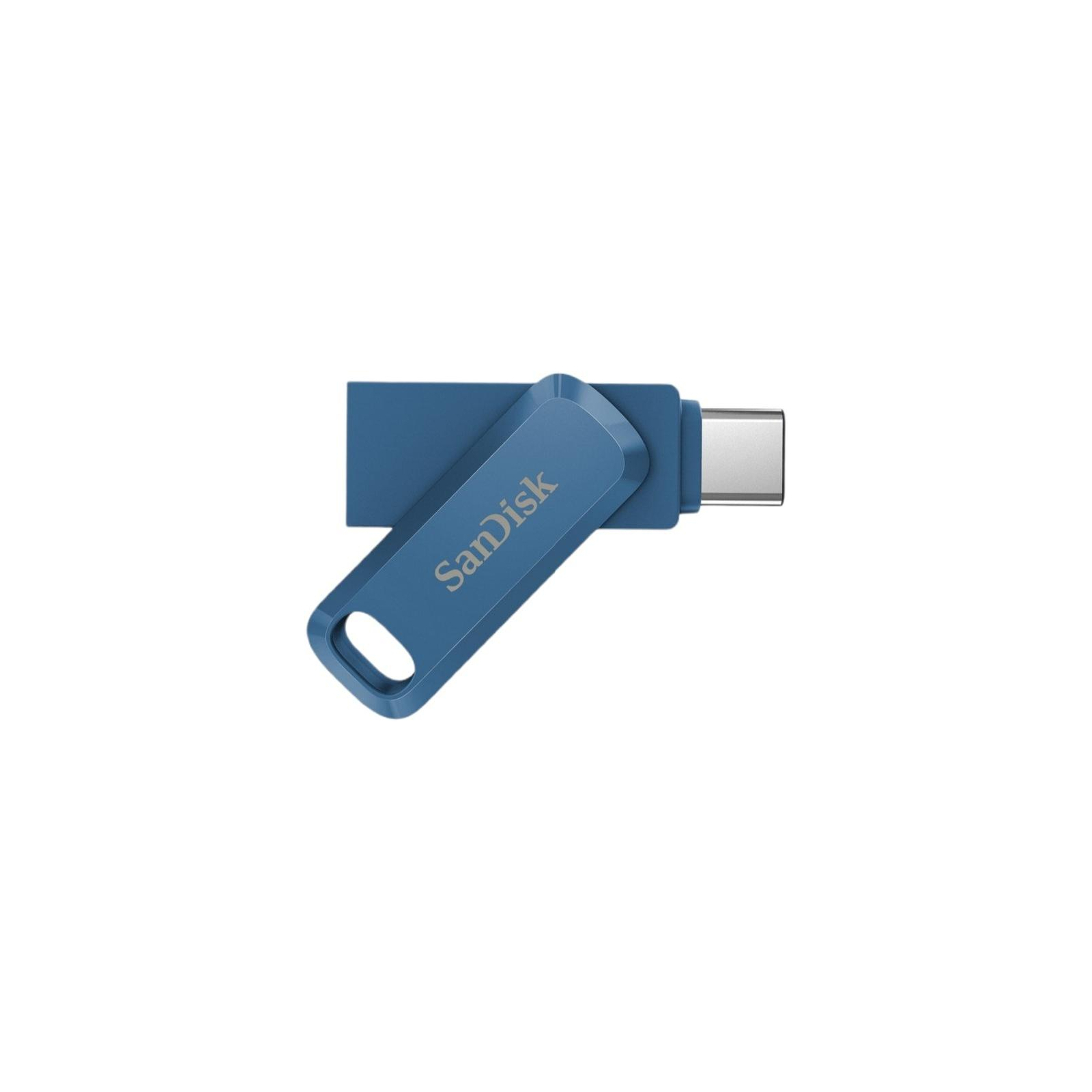 USB флеш накопитель SanDisk 64GB Dual Drive Go Navy Blue USB 3.1 + Type-C (SDDDC3-064G-G46NB) изображение 4