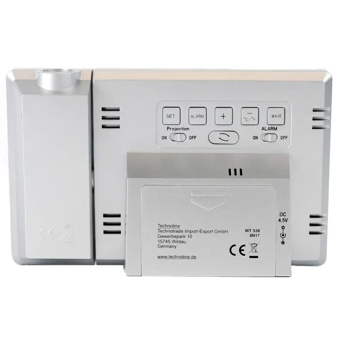 Настільний годинник Technoline WT538 проекційний Silver/Anthracite (DAS301198) зображення 3