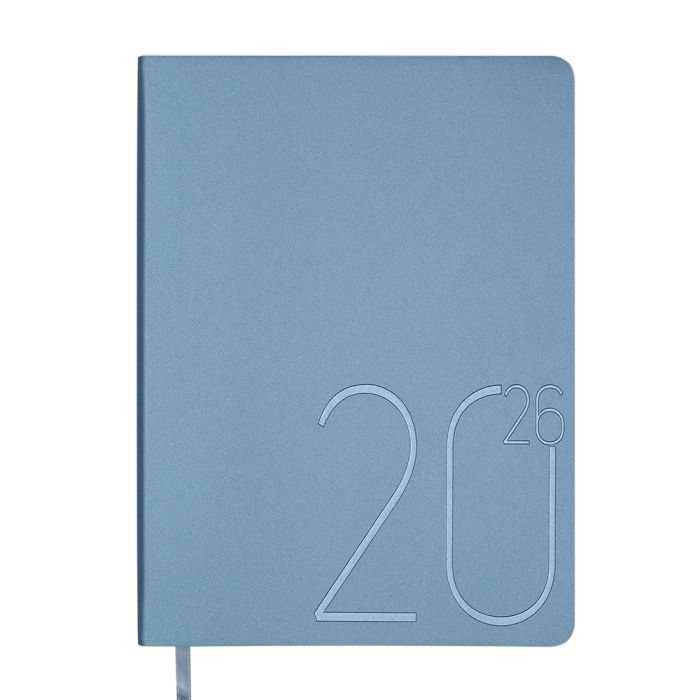 Еженедельник Buromax датированный 2026 STEEL, А5 голубой (BM.2127-30)