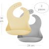 Слинявчик MinikOiOi Basics-Bib 2 шт (Mellow Yellow/Powder Grey) (101020065) зображення 7