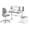 Парта с креслом ErgoKids (L) + тумба (TH-330 + Y-412 Lite + BD C3_GREY)