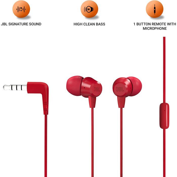 Наушники JBL C50 HI Red (JBLC50HIRED) изображение 2