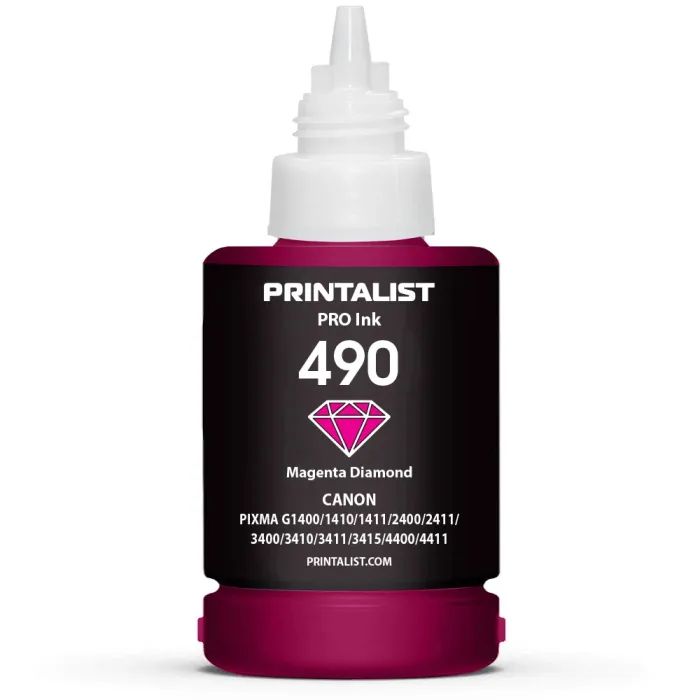 Чорнило Printalist Canon GI-490 для G1400/G2400/G3400 140г Magenta (PL490M) зображення 2