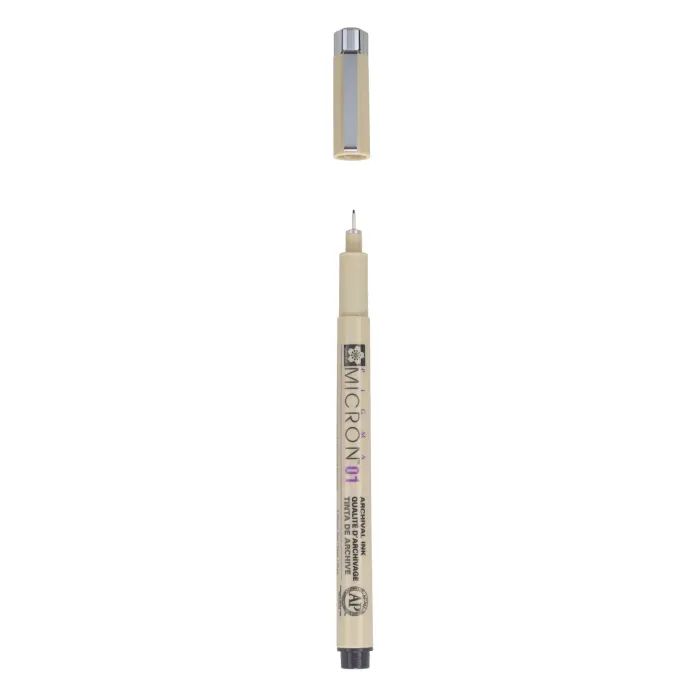 Лайнер Sakura Pigma Micron (0.1) 0,25 мм Сірий (084511333666) зображення 5