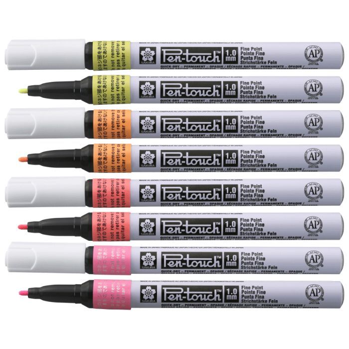Маркер Sakura Pen-Touch Жовтий, флуоресцентний, тонкий (FINE) 1мм (084511322707) зображення 2