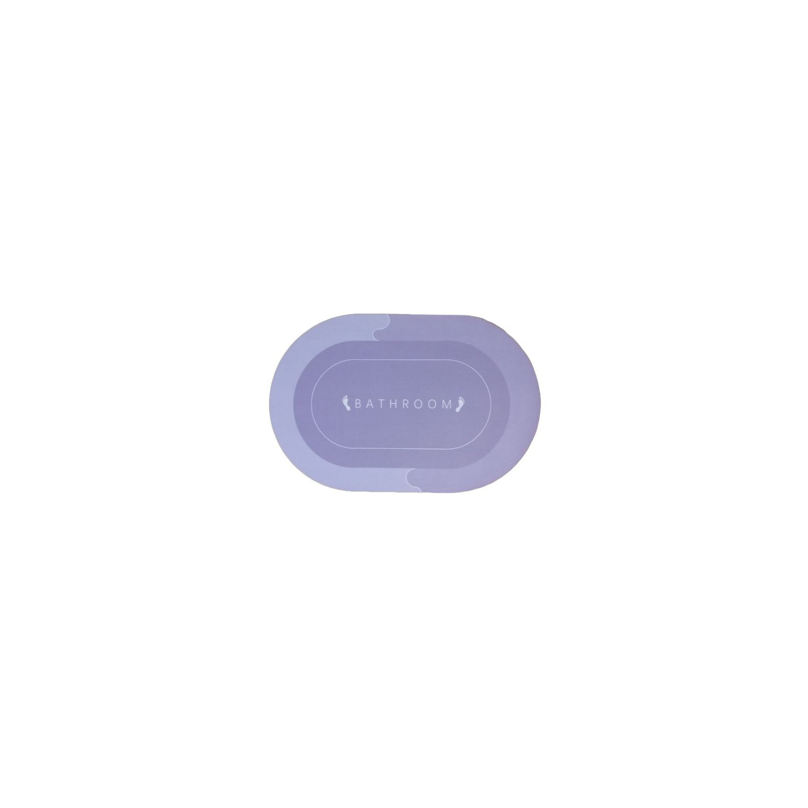 Коврик для ванной Stenson суперпоглощающий 40 х 60 см овальный фиолетовый (R30939 violet) изображение 3