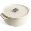 Каструля KitchenAid чавунна з кришкою 5,2 л Мигдалевий крем (CC006059-001)