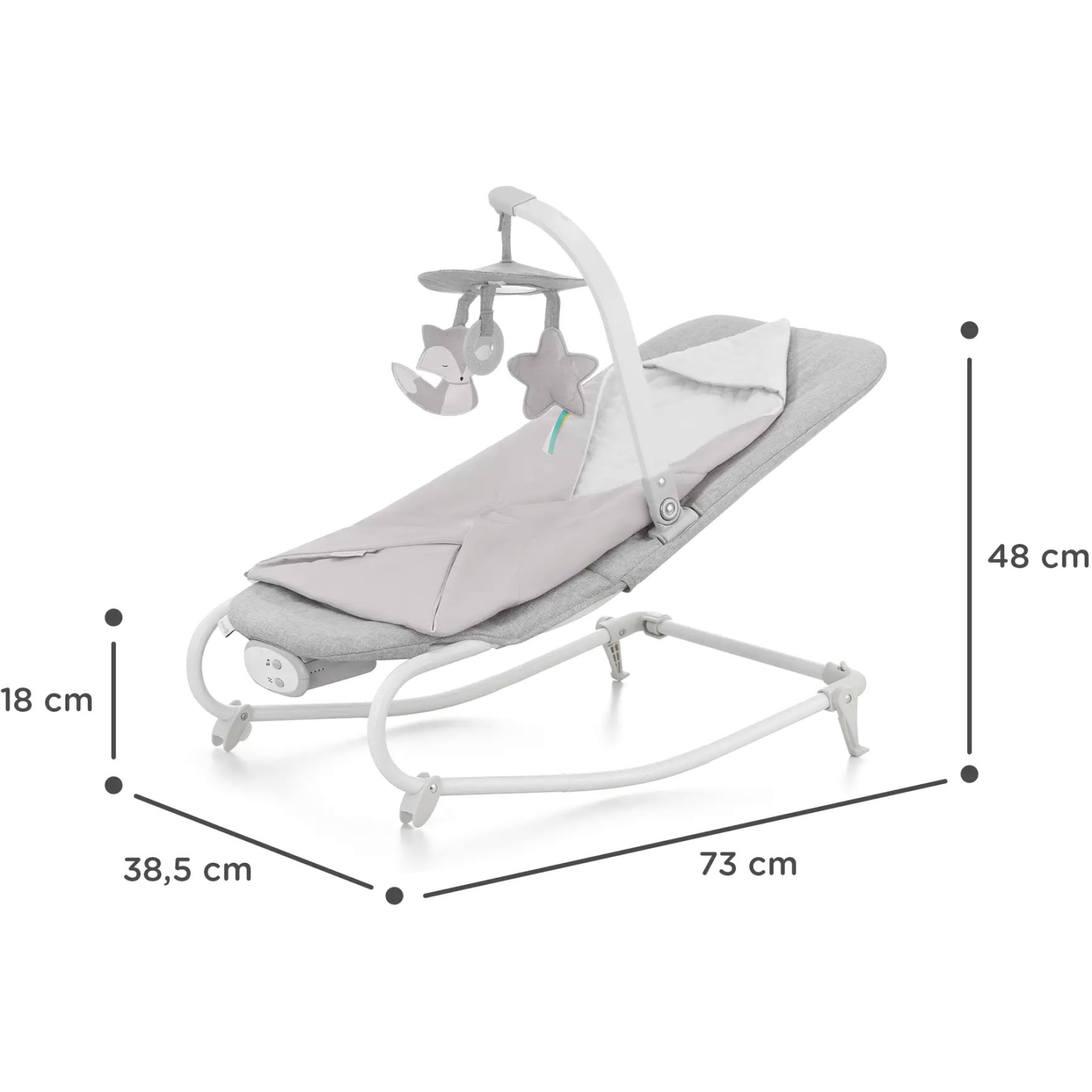 Кресло-качалка Kinderkraft Felio 2 Stone Grey (5902533921119) изображение 12