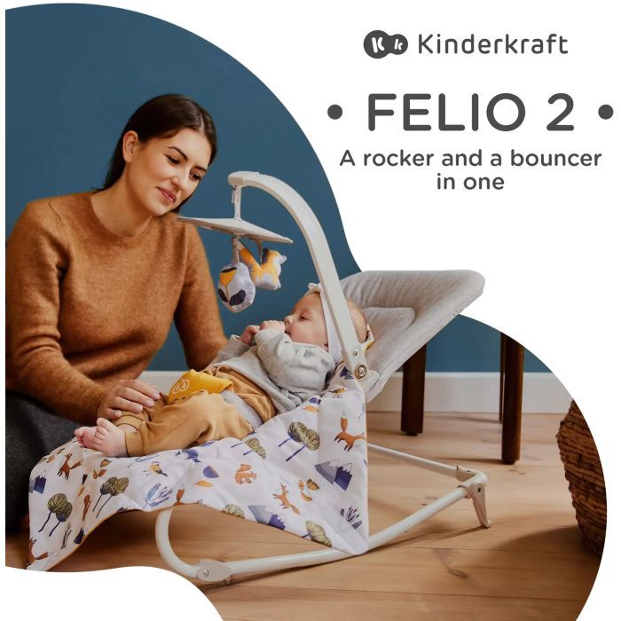 Кресло-качалка Kinderkraft Felio 2 Stone Grey (5902533921119) изображение 5