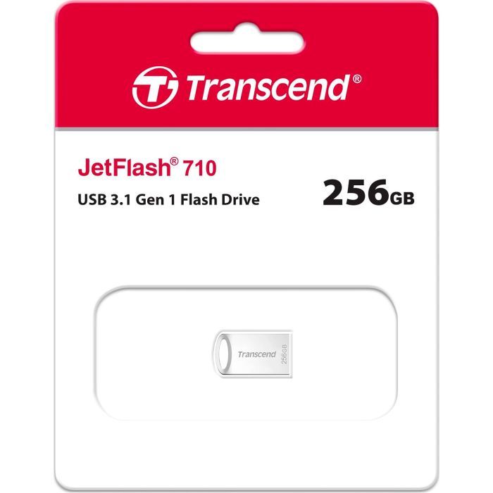 USB флеш накопитель Transcend 256GB JetFlash 710 Silver USB 3.1 (TS256GJF710S) изображение 3