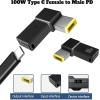 Перехідник PD 100W USB-C F to DC Male Jack square mouth Lenovo Thinkpad ST-Lab (PD100W-Lenovo) зображення 4