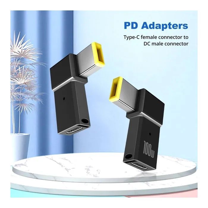 Перехідник PD 100W USB-C F to DC Male Jack square mouth Lenovo Thinkpad ST-Lab (PD100W-Lenovo) зображення 5