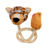 Іграшка для собак GiGwi Eco Friendz Леопард з пищалкою та мотузкою 76 см (2242)