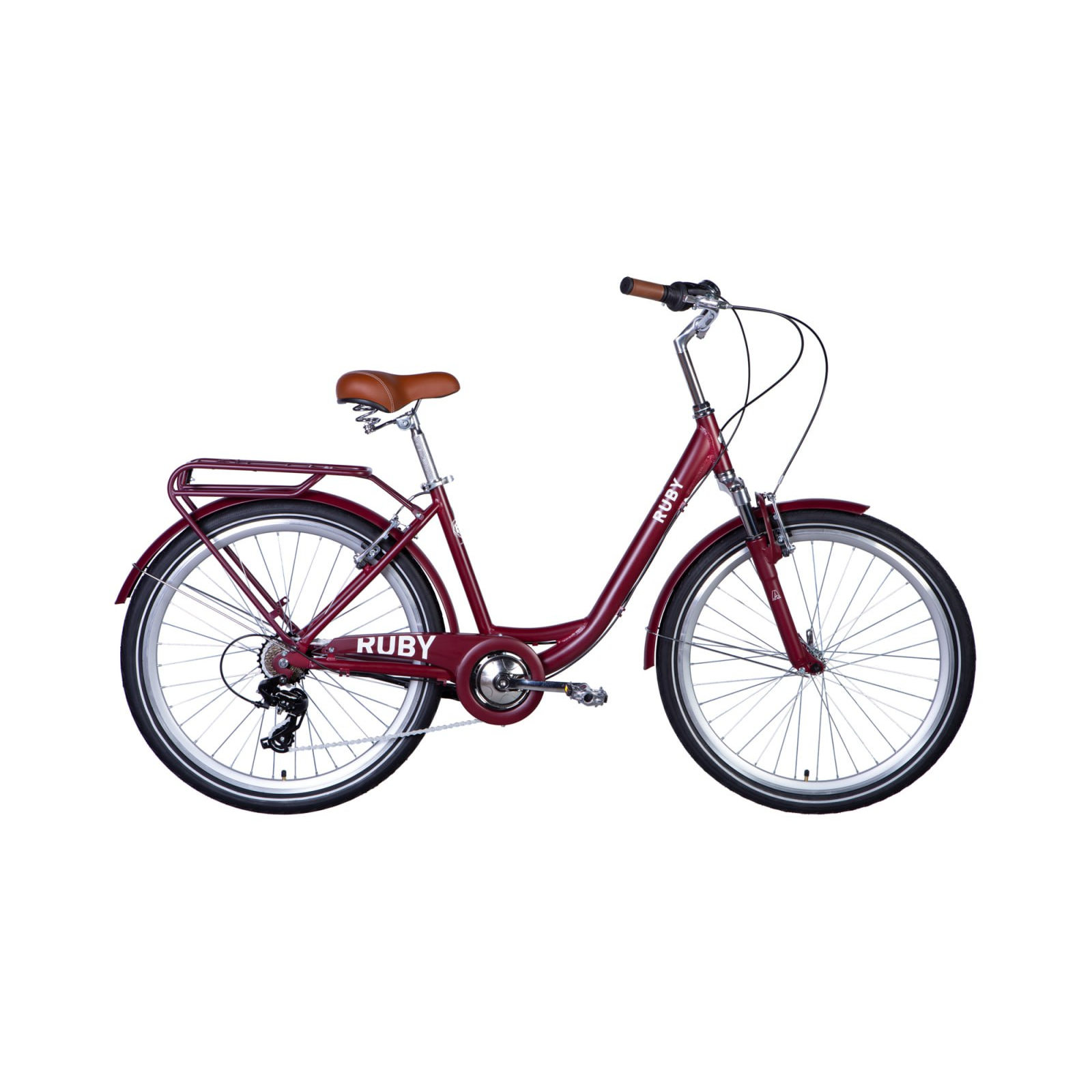 Велосипед Dorozhnik Ruby AM Vbr 26" 17" ST 2024 Темно-червоний (OPS-D-26-258)