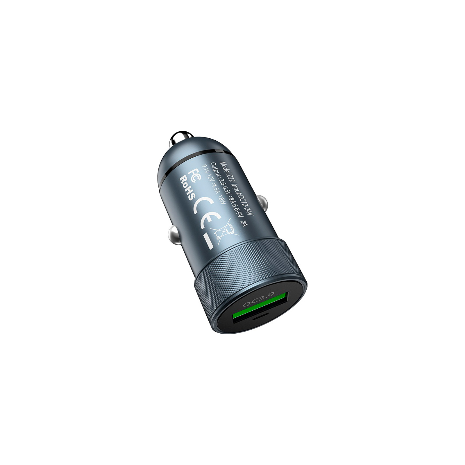 Зарядний пристрій HOCO Z32 USB Metal Gray (6931474711564) зображення 2