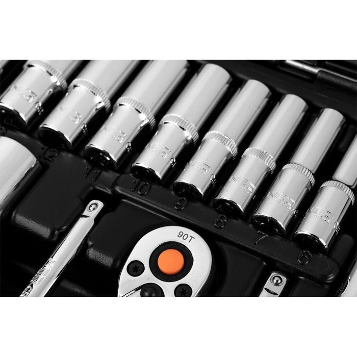 Набор инструментов Neo Tools 110шт, 1/2", 1/4", CrV, кейс (10-066) изображение 9
