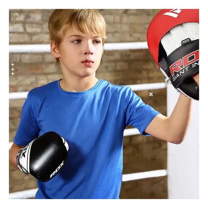 Боксерские перчатки RDX 4B Robo Kids White/Black 6 унцій (JBG-4B-6oz) изображение 5
