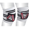 Бинт для спорта RDX на коліна K1 GYM Knee Wraps White/Black Plus (WAH-K1W+) изображение 5