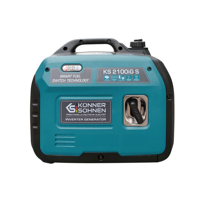 Генератор Konner&Sohnen газо-бензиновый инверторный KS 2100IGS, 230В, 2.0kW, электростартер, 19кг (KS2100IGS) изображение 5
