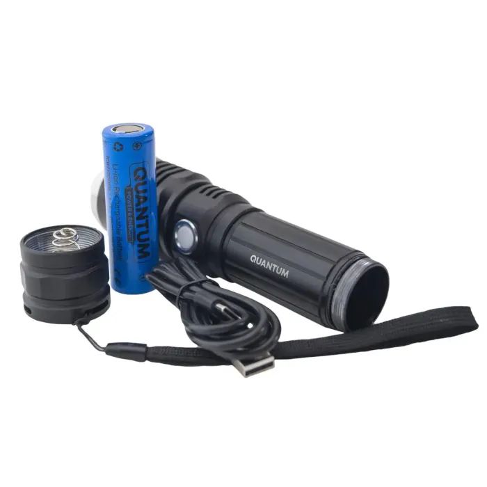 Ліхтар Quantum Solid-H 10W LED з USB-C + Li-ion21700/4000mAh (QM-FL1020-21700/4000-PB) зображення 9