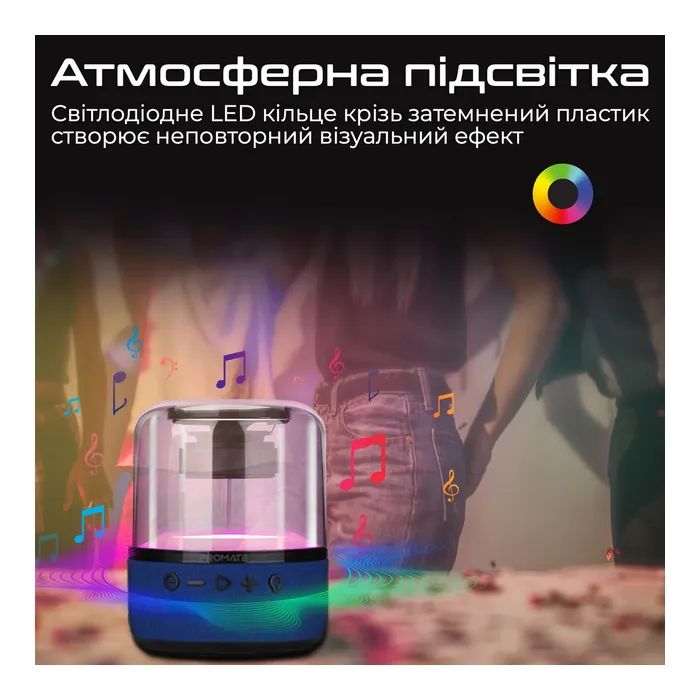 Акустична система Promate Glitz-L Red (glitz-l.red) зображення 4