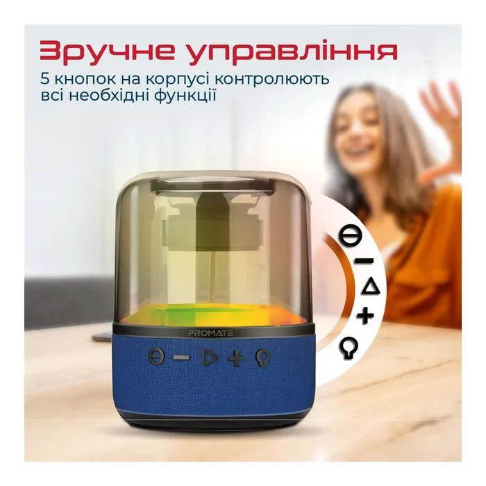 Акустична система Promate Glitz-L Red (glitz-l.red) зображення 7