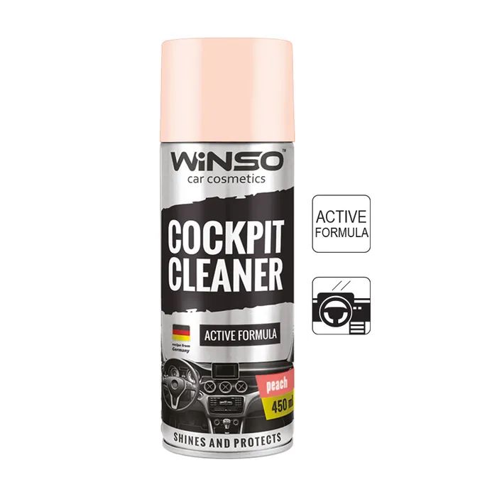 Автополіроль WINSO Cockpit Cleaner персик 450ml (840580)