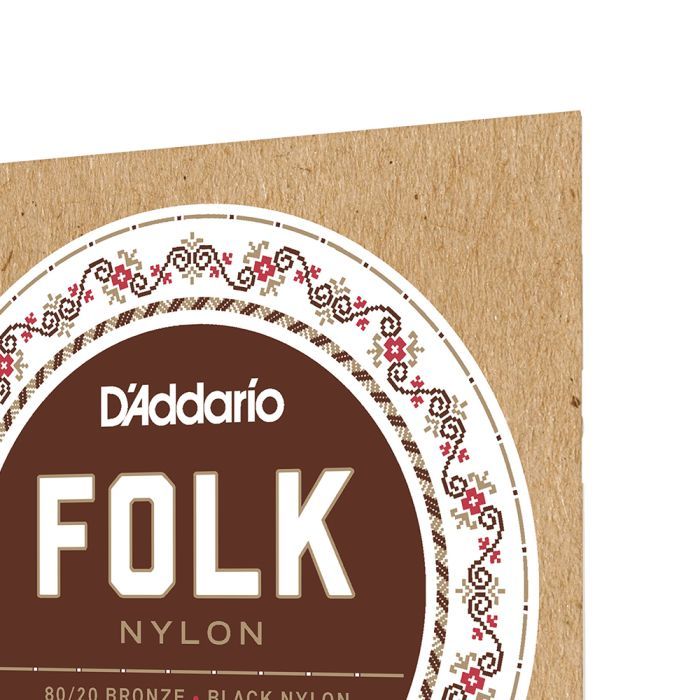 Струны для гитары D'Addario Folk Nylon 80/20 Bronze Ball End Black Treble (EJ34) изображение 4